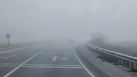 Çankırı-Ankara yolunda sis etkili