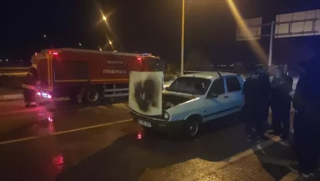 Seydişehir’de Otomobil Yangını