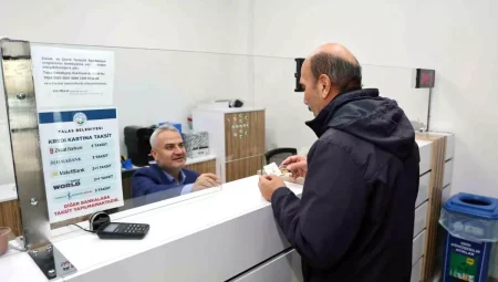 Talas Belediyesi’nde Vergi Ödemeleri Sürüyor